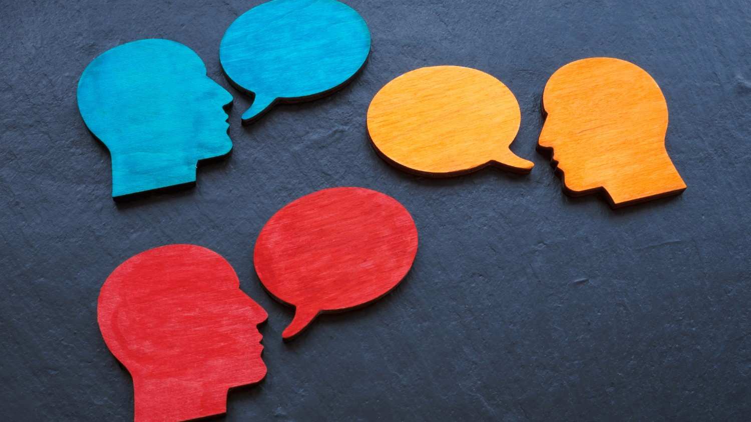 An illustration of people having a conversation