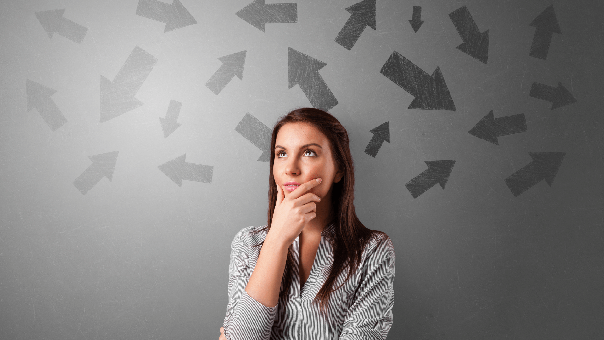 An image of a woman thinking