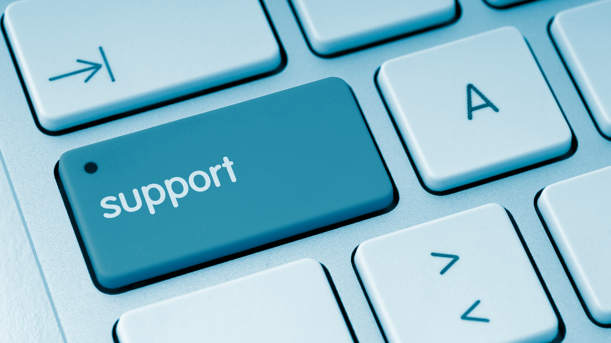 A keyboard piece with support button