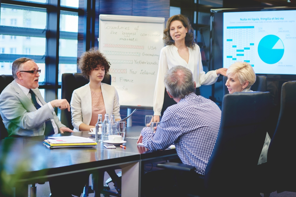 Team meeting about digital transformation