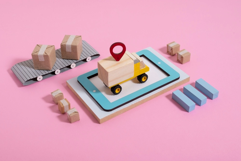 graphic depicting manufacturing and logistics